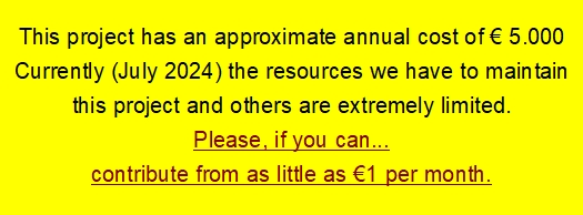 This project has an approximate annual cost of � 5.000
Currentl