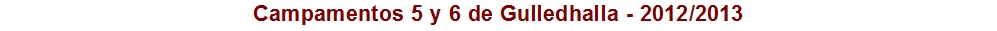 Campamentos 5 y 6 de Gulledhalla - 2012/2013