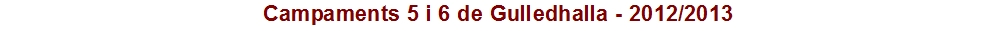Campaments 5 i 6 de Gulledhalla - 2012/2013