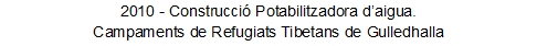 2010 - Construcci&oacute; Potabilitzadora d’aigua. Campaments de Refu